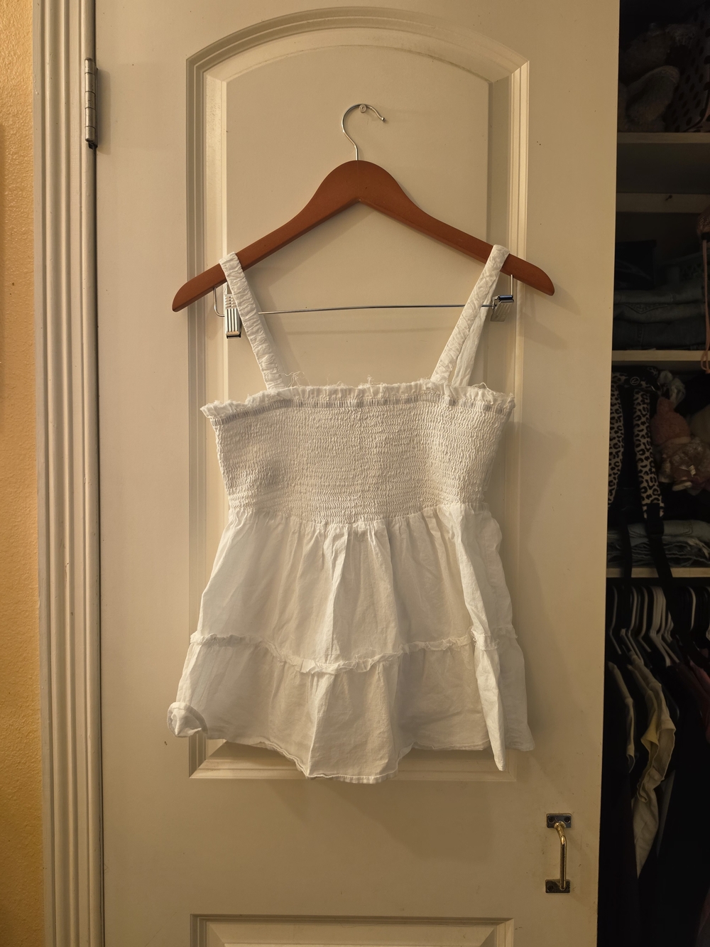 ASOS White Smocked Tiered Cami